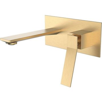 Fontana FJ-A3002 Fırçalanmış Altın Ankastre Lavabo Bataryası