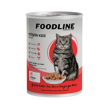 Foodline 400 gr Kuzu Etli Yetişkin Kedi Konservesi
