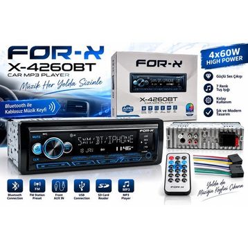 For-X X-4260BT 4x60 W Oto Teyp