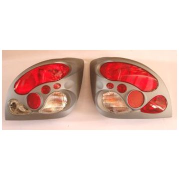 Ford Fıesta-2000-2002 Modifiye Stop Sağ-Sol Set 2 Parça Gri-Kırmızı-Beyaz TYC Lamba