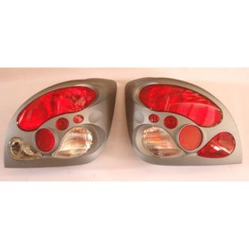 Ford Fıesta-2000-2002 Modifiye Stop Sağ-Sol Set 2 Parça Gri-Kırmızı-Beyaz TYC Lamba