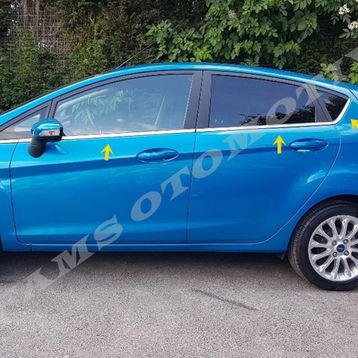 Ford Fiesta 2009-2017 8 Parça Krom Cam Çıtası