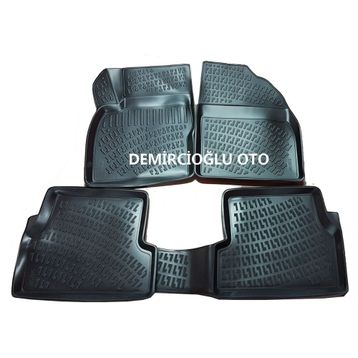 Ford Focus 2 2005-2010 Siyah 3D Havuzlu Paspas