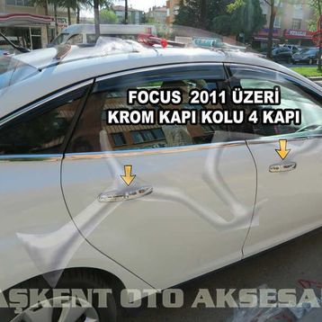 Ford Focus 2011 2018 Paslanmaz Çelik 4 Kapı Krom Kapı Kolu