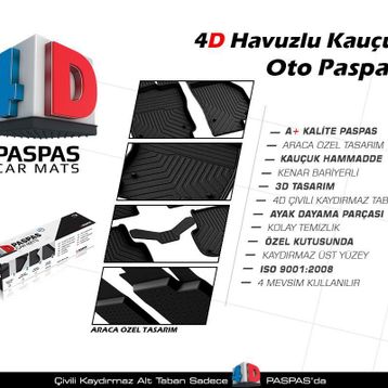 Ford Kuga 2008-2013 4D Havuzlu Paspas