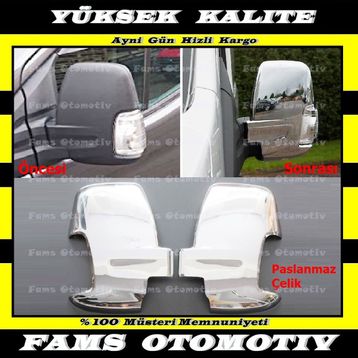 Ford Transit Mk8 2014 Üzeri Krom 2 Parça Ayna Kapağı