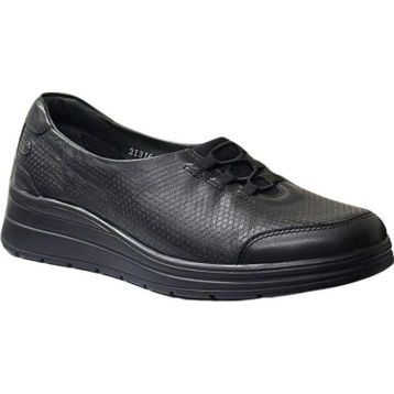 Forelli 21316-H Lace Siyah Deri Kadın Günlük Ayakkabı