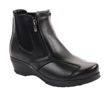 Forelli 25652 Siyah Çift Fermuarlı Comfort Kadın Bot