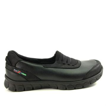 Forelli 61007 Siyah Deri Comfort Kadın Ayakkabı