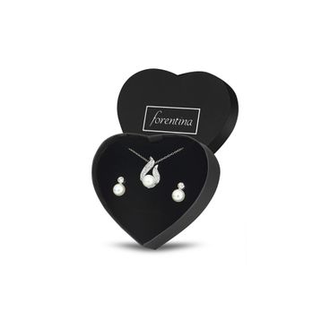 Forentina PS1596 İnci Modeli Kolye Küpe Set