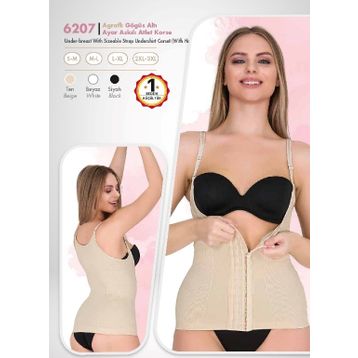 Form Time 6207 Agraflı Göğüs Altı Ayar Askılı Atlet Korse
