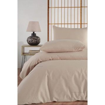 Formeya 100x200 cm Kahverengi Tek Kişilik Pamuk Lastikli Çarşaflı Nevresim Takımı