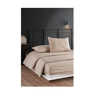 Formeya 100x200 cm Kahverengi Tek Kişilik Pamuk Lastikli Çarşaflı Nevresim Takımı