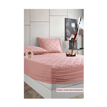 Formeya Pudra %100 Pamuk Kapitone Sıvı Geçirmez 160x200 CM Alez Fitted Çarşaf