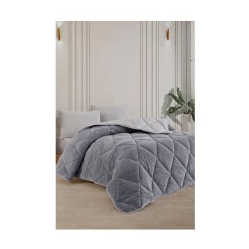 Formeya Tek Kişilik Lüx Gri Çift Taraflı 155x215 CM Welsoft Yorgan