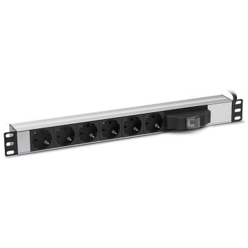 Formrack F082PR6SA 6'lı 19" Sigortalı Aluminyum Priz