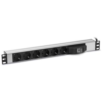 Formrack F082PR6SA 6'lı 19" Sigortalı Aluminyum Priz