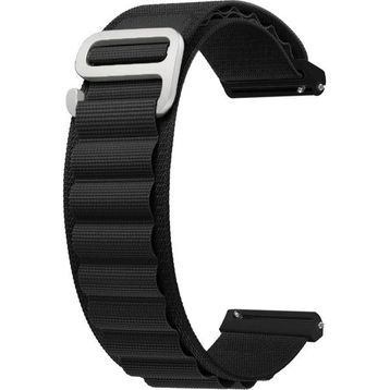 Forzacase Huawei Watch Ultimate FC156 Siyah için Kancalı Kumaş Kordon