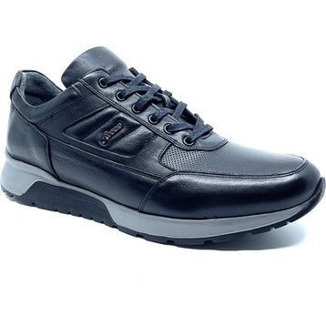 Fosco 2720 306 Siyah Hakiki Deri Sneaker Ayakkabı