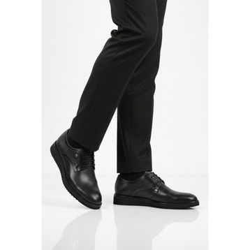 Fosco 3264 MSiyah Hakiki Deri Bağcıklı Erkek Klasik Ayakkabı