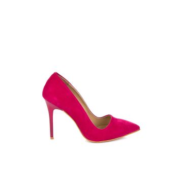 Fox Shoes 8922151902 Fuşya Süet Topuklu Ayakkabı
