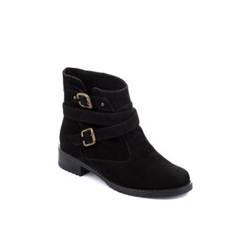 Fox Shoes A726191002 Siyah Süet Kadın Bot