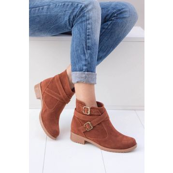Fox Shoes A726191002 Taba Süet Kadın Bot