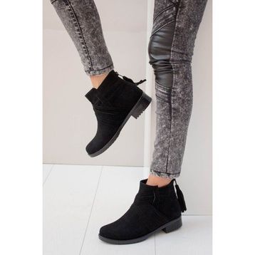 Fox Shoes A726192602 Siyah Süet Kadın Bot