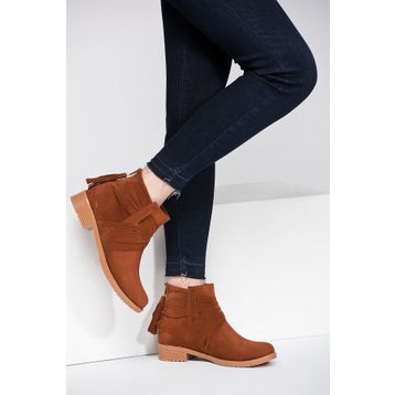 Fox Shoes A726192602 Taba Süet Kadın Bot