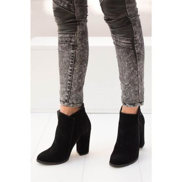 Fox Shoes A922640802 Siyah Süet Kadın Bot