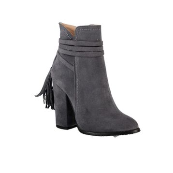 Fox Shoes A922803902 Gri Süet Kadın Bot
