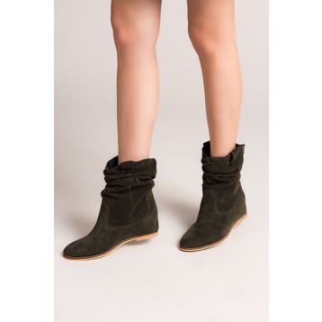 Fox Shoes C735041202 Haki Süet Kadın Bot