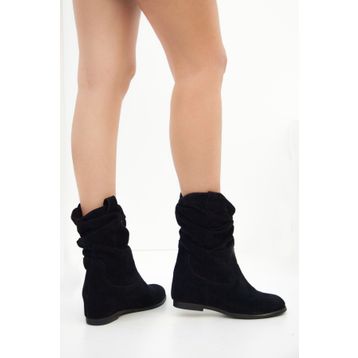 Fox Shoes C735041202 Siyah Süet Kadın Bot