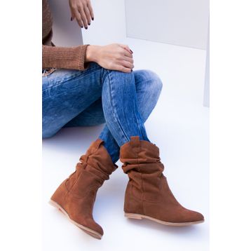 Fox Shoes C735041202 Taba Süet Kadın Bot
