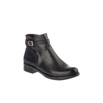 Fox Shoes E726490009 Siyah Yılan Kadın Bot