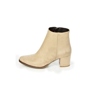 Fox Shoes G654013102 Bej-Kahverengi Süet Kadın Bot