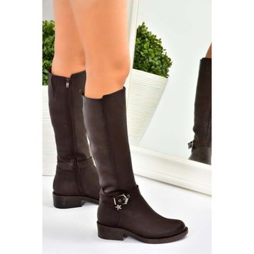 Fox Shoes G674240109 Kahverengi Kısa Topuklu Günlük Kadın Çizme