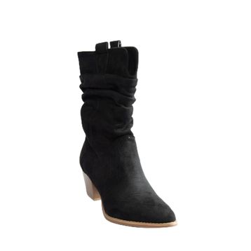 Fox Shoes J404040002 Siyah Süet Kadın Bot