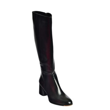 Fox Shoes J848300160 Siyah Rustik Kalın Topuklu Kadın Çizme