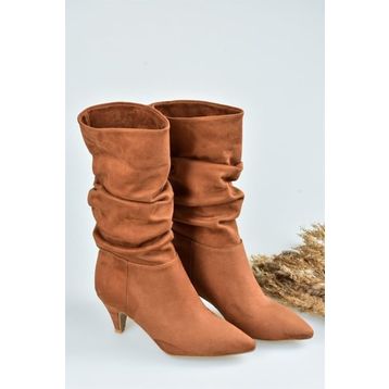 Fox Shoes L404810602 Taba Süet Kadın Bot