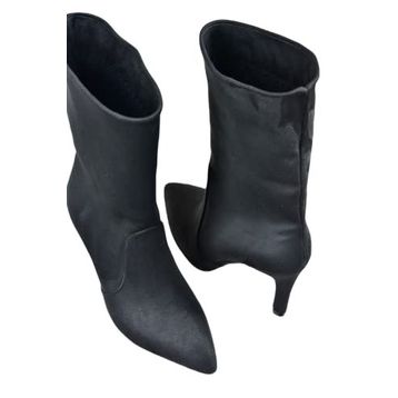 Fox Shoes L404891302 Siyah Süet Kadın Bot