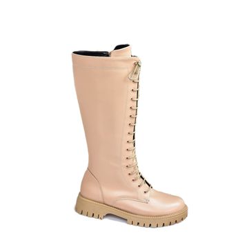 Fox Shoes L430194009 Ten Suni Deri Bağcıklı Günlük Kadın Çizme