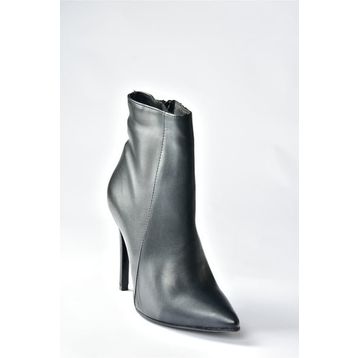 Fox Shoes N372524409 Siyah İnce Topuklu Sivri Burun Kadın Bot