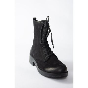 Fox Shoes N555400101 Siyah Hakiki Deri Nubuk Günlük Kadın Postal Bot