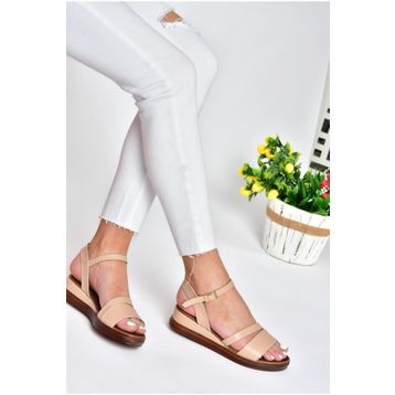 Fox Shoes P674300709 Ten Dolgu Topuklu Günlük Kadın Sandalet