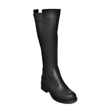 Fox Shoes R674009809 Siyah Alçak Topuklu Kadın Çizme