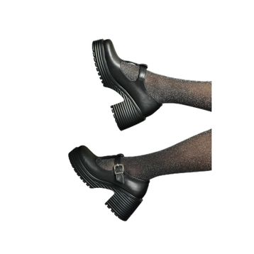 Fox Shoes R9969465 09 Siyah Kalın Topuklu Kadın Ayakkabı