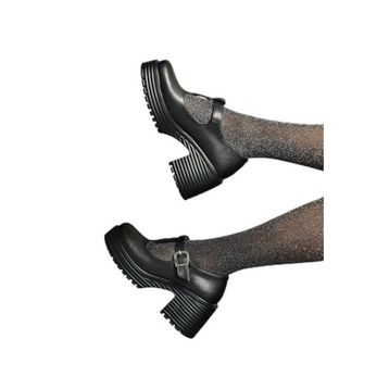 Fox Shoes R9969465 09 Siyah Kalın Topuklu Kadın Ayakkabı
