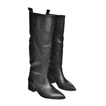 Fox Shoes T422587009 Siyah Klasik Kadın Çizme