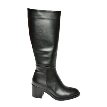 Fox Shoes T820076009 Siyah Kalın Topuklu Kadın Çizme